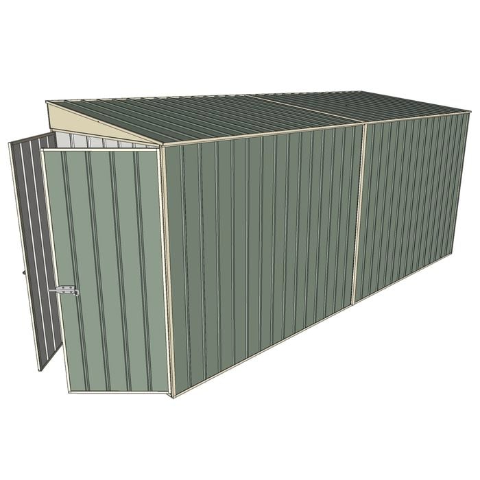 Build-a-Shed 1.5 x 4.5 x 2m Skillion Shed without Side Doors - Green