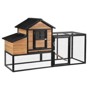 i.Pet Chicken Coop Rabbit Hutch Large Wooden Run Cage 192x78x116cm