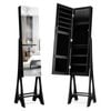 Costway Rotatable Jewellery Storage Armoire Full-Length Mirror Cabinet Black