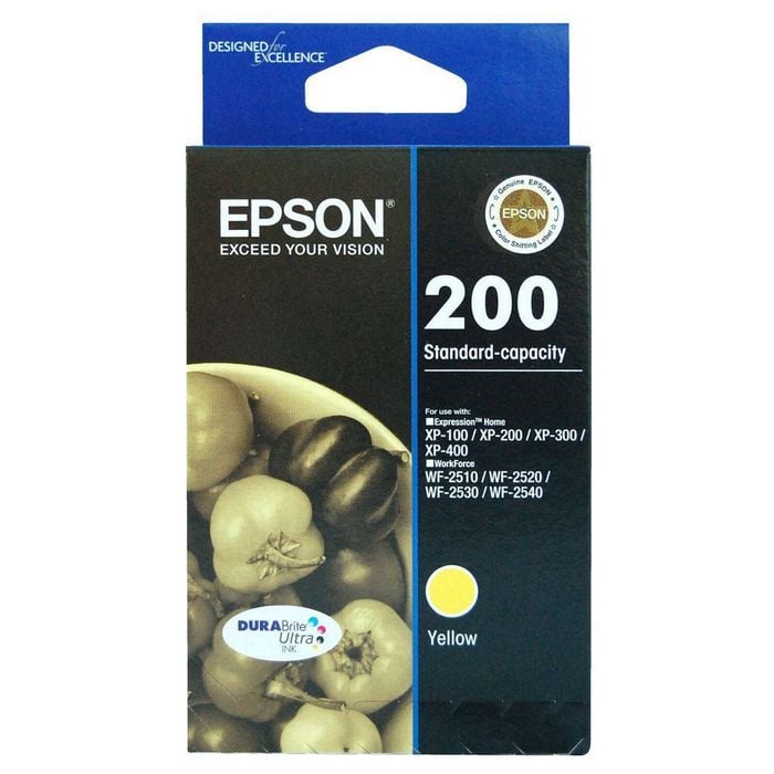Epson GENUINE Original Epson 200 Yellow Ink T200492 XP-100 XP-200 XP-300 XP-310 XP-400 XP-410 WF-2510 WF-2520 WF-2530 WF-2540