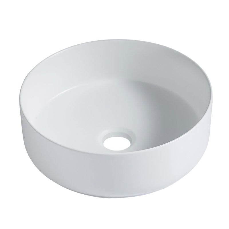 Resonance Matte White Round Above Counter Basin