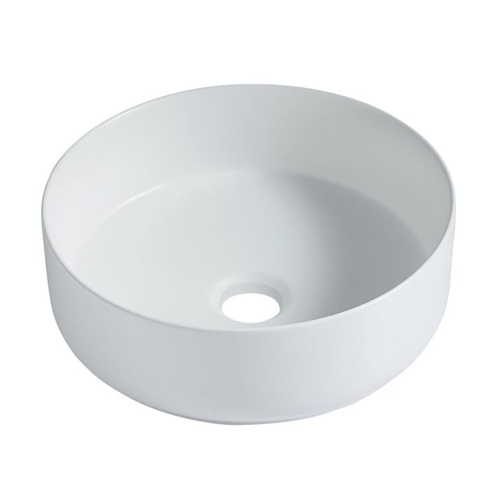 Mondella Resonance Round Above Counter Basin - Matte White