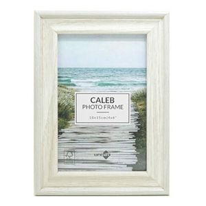 Unigift Caleb Wooden/Glass Picture Photo Frame 10x15cm Grey/Cream