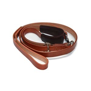 CottonMore  Top Quality Real Leather Adjustable Dog Collar & Leash set Brown
