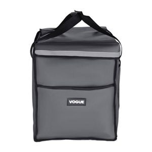 Vogue Insulated Folding Delivery Bag Thermal Grey 540x360x430mm Commercial Food Transport Takeaway Catering Storage