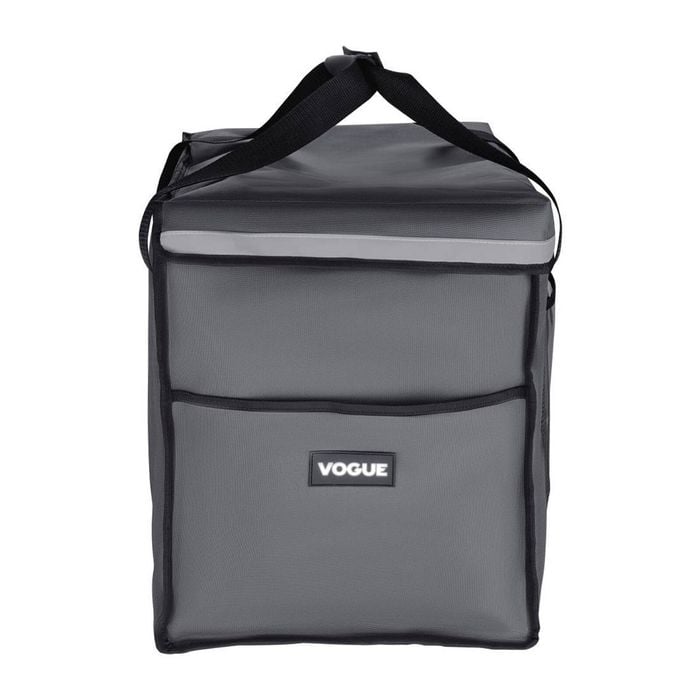 Vogue Insulated Folding Delivery Bag Thermal Grey 540x360x430mm Commercial Food Transport Takeaway Catering Storage