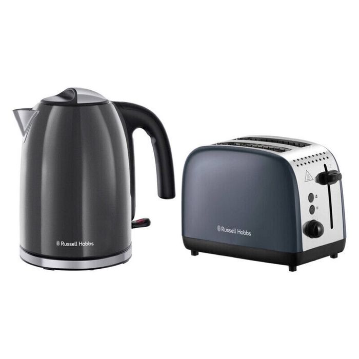 Russell Hobbs Colour Plus Kettle and Slice Toaster Storm