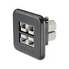 Narva HDRV Dual Flush Mount 50A Connector with Covers 81112BL