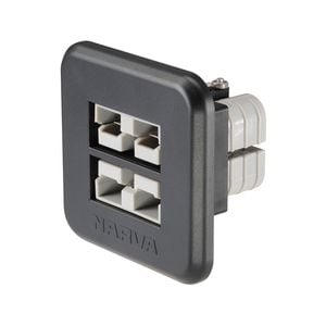 Narva HDRV Dual Flush Mount 50A Connector with Covers 81112BL