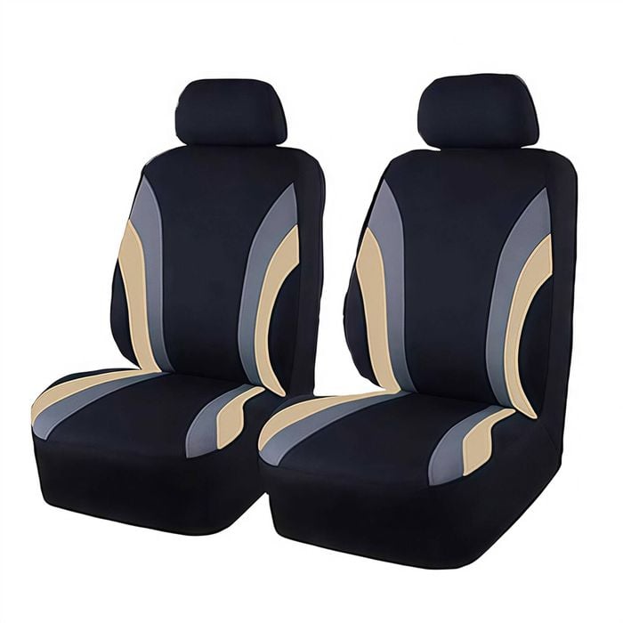 Catzon Front Car Seat Covers Auto Interior Protection Accessories For Suvs Trucks-beige