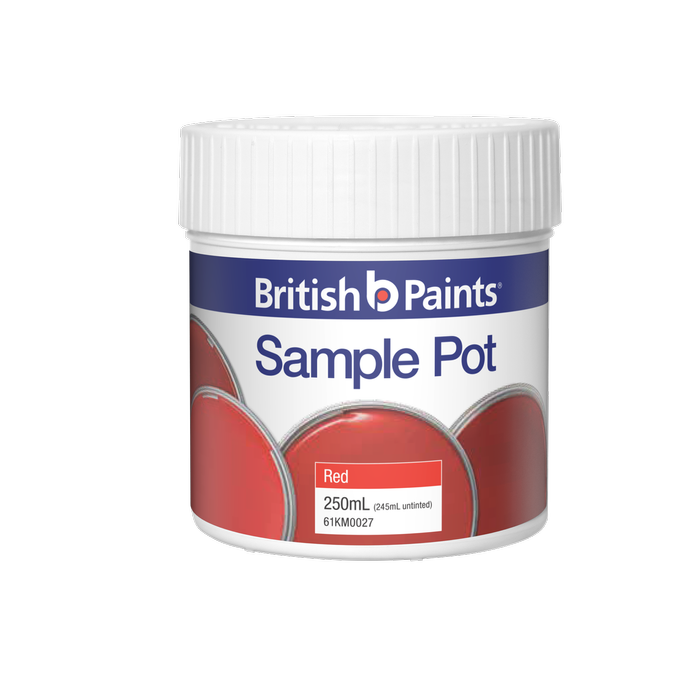 British Paints 250ml Red Sample Pot