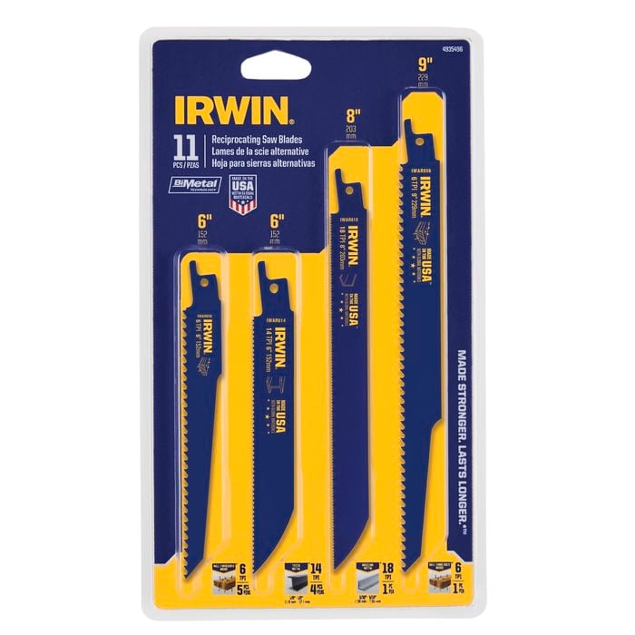 Irwin 11 Piece Reciprocating Saw Blades Set