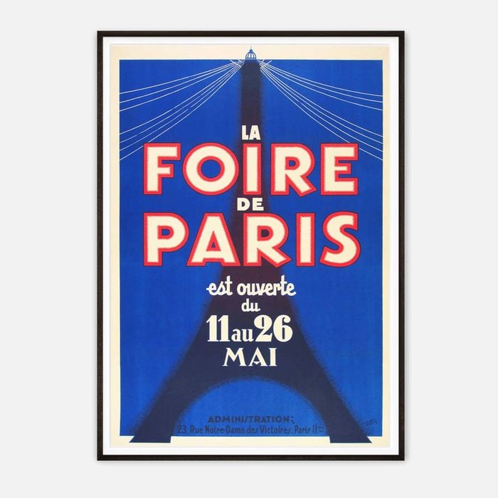 Galrie Vintage La Foire de Paris Poster - Iconic French Event Art Print, Black Frame, A4 21 x 30cm (8 x 12inch)