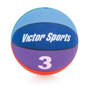 Victor Sports Heavy Duty Durable Rubber Basketball Multi Colour Size 3