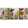 3pcs 2 kids playing in the rain Print 100% Australian Made 3 x 40x60cm (Metal Print)