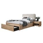 Hideaway 3PCE Queen Bedroom Suite | Natural | Beige Fabric