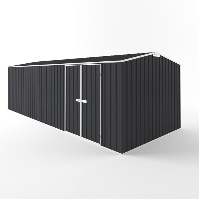 EnduraShed 7.5 x 3 x 2.4m Tall Workshop Garden Shed - Iron Grey