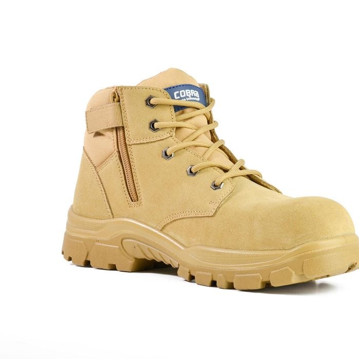 Bata Bobcat Wheat Zip Safety Boot - Size 10