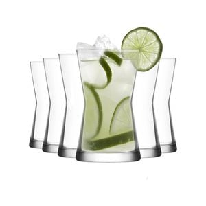 LAV Derin Highball Cocktail Tumbler Glasses - 350ml - Pack of 6 Highball Glasses for Cocktails