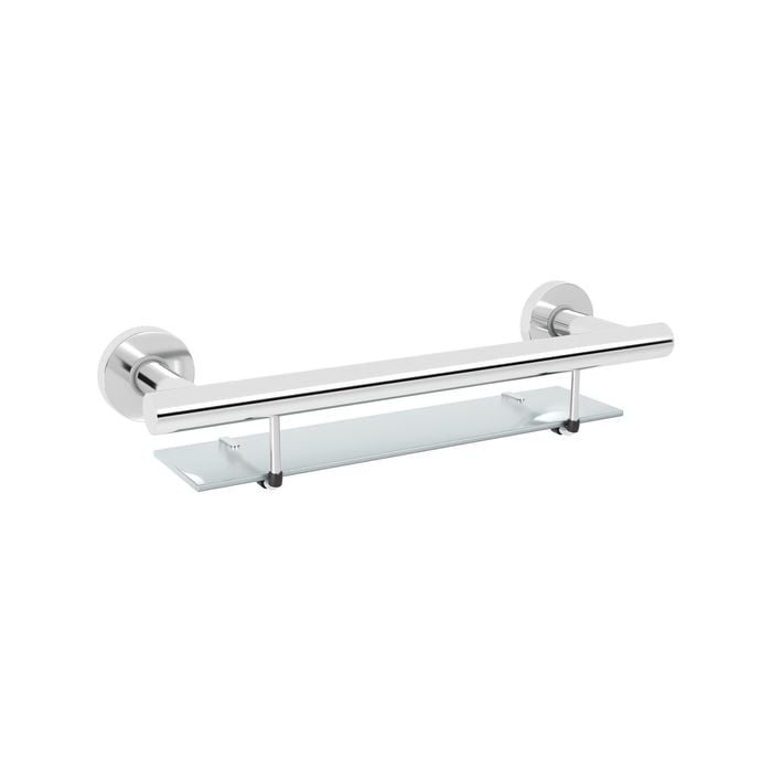 evekare 488mm Stainless Steel Bath Shelf with Grab Rail - Bunnings ...