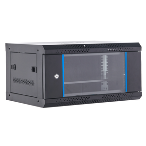 6U Cabinet Server Network Rack - Wall Mount 19'' LAN Rack  with Lockable Glass Door