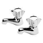 Foreno Chrome Espree Roulette Basin Taps - Suits All Pressures