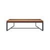 HomeStar Regent Rectangle Coffee Table Black Powdercoated Metal Legs - Oak veneer