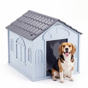 Advwin Plastic Pet Home Pet Dog Puppy Cat House Kennel