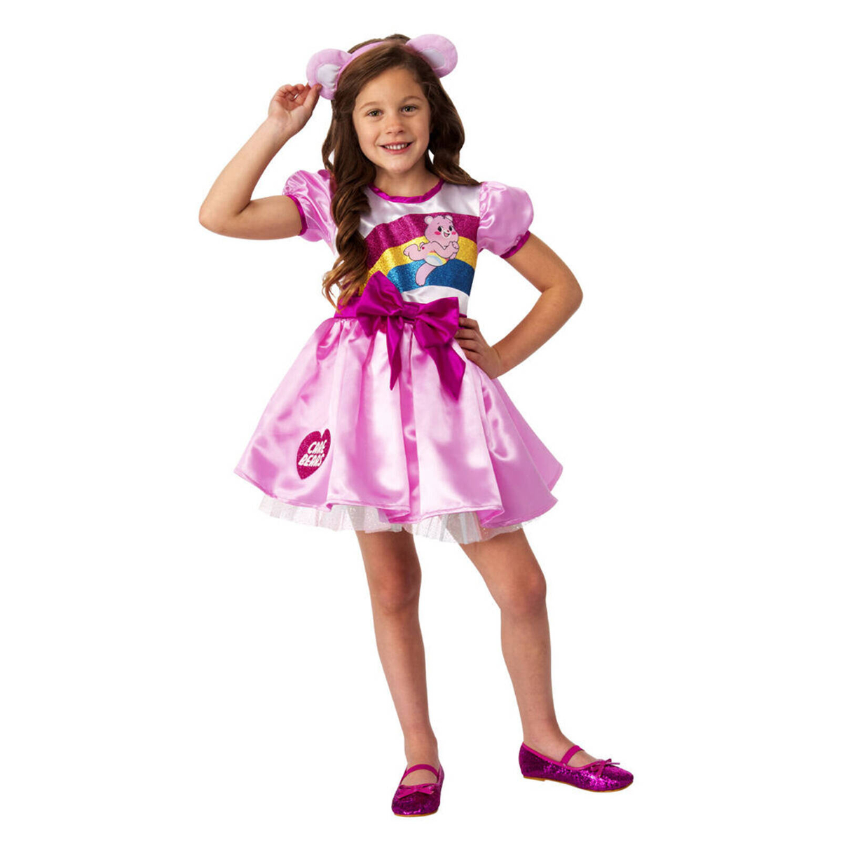 Marvel Carebears Cheer Bear Girls Tutu Dress Up Party Costume Pink Size ...
