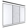 Lugna 2400 x 2701-3600mm Black 1 Mirror 2 Melamine Wardrobe Triple Sliding Doors