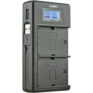 Jupio Dedicated Duo USB Charger w/ LCD For Sony NP-F550/F750/F970 Batteries