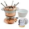 Swissmar Lausanne Copper 11pc Fondue And Swiss Fire Gel 88ml Set Of 3