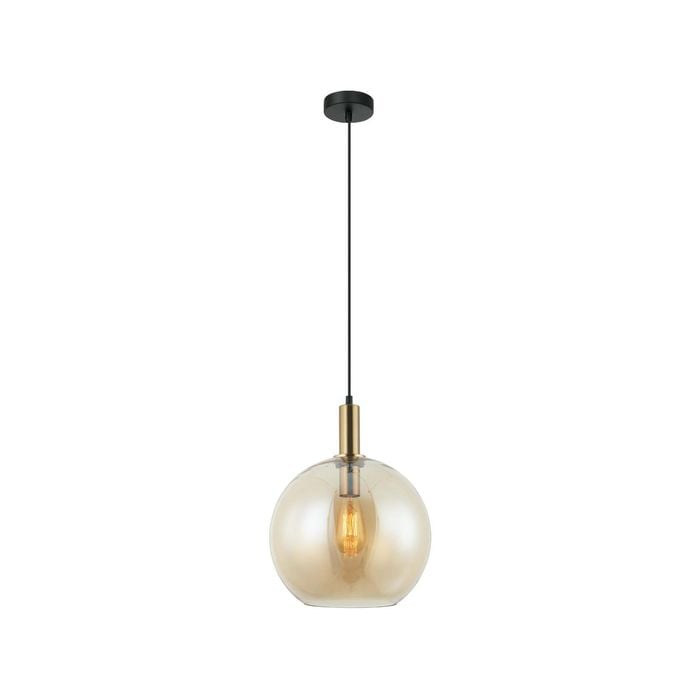CLA Lighting PATERA Interior Glass with Extended Bronze Highlight Pendant Light- Amber