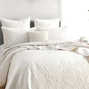 Renee Taylor Berlin Jacquard 65x65cm Euro Pillowcase - Stone