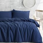 Amsons Deep Blue Queen Quilt Cover Set