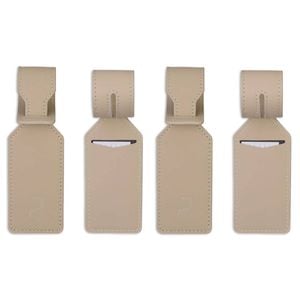 2x 2pc Paklite Adjustable ID Luggage Accessory Tag Set w/ Loop Strap 5x26cm Clay