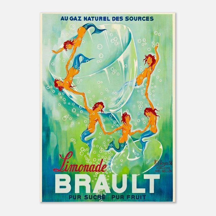 Galrie Brault Lemonade Vintage Advertising Poster Retro Framed Art Print for Home Decor, Poster Only, A1 60 x 84cm (23 x 33inch)
