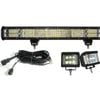 Elinz 23" LED Light Bar 4 Rows Bundle 2x 60W Driving WorkLight Flood Spot Beam