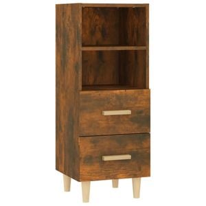 vidaXL Sideboard Smoked Oak Composite Wood Cupboard Console Cabinet Storage