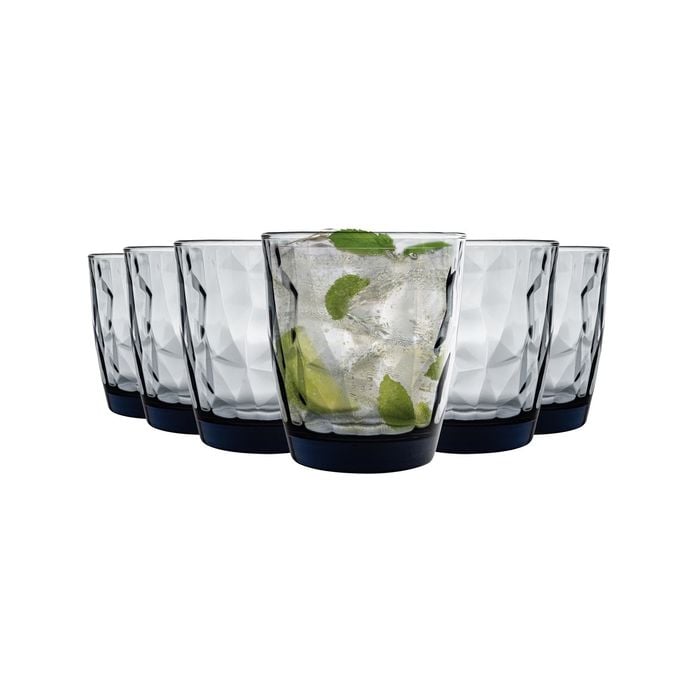 Bormioli Rocco Diamond Double Old Fashioned Tumbler Glasses Set - 390ml - Pack Of 24