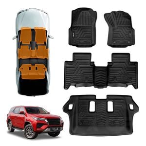 3D Floor Mats for Toyota Fortuner 2015-Onwards Heavy Duty All Weather Car Mats Carpet Liner Set