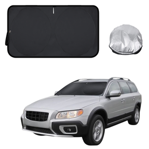 Front Windscreen Sun Shade for Volvo XC70 2007 - 2016 Mk II - Standard 150 x 85 cm - Black