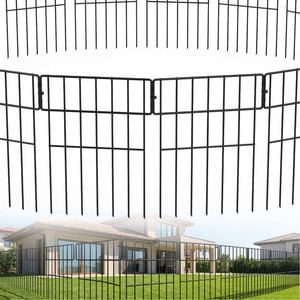 Advwin Garden Fence DIY Decorative Metal Panels Flower Bed Pet Barrier Border 33x44cm