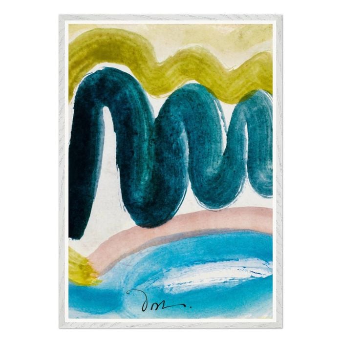 Galrie Vibrant Abstract Landscape Art Print for Modern Decor, White Frame, A3 30 x 42cm (12 x 16inch)