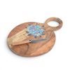 Acacia Wood Chopping Board With Hand Painted Violets