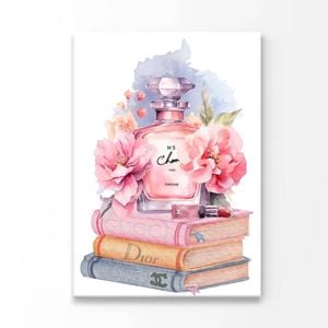 Elegant Pink Perfume Print 100% Australian Made 90 x 120cm (Acrylic)