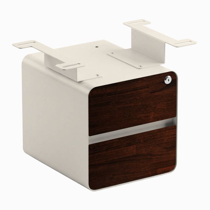 Desky Minimal Under Desk Cabinet Wheat Frame