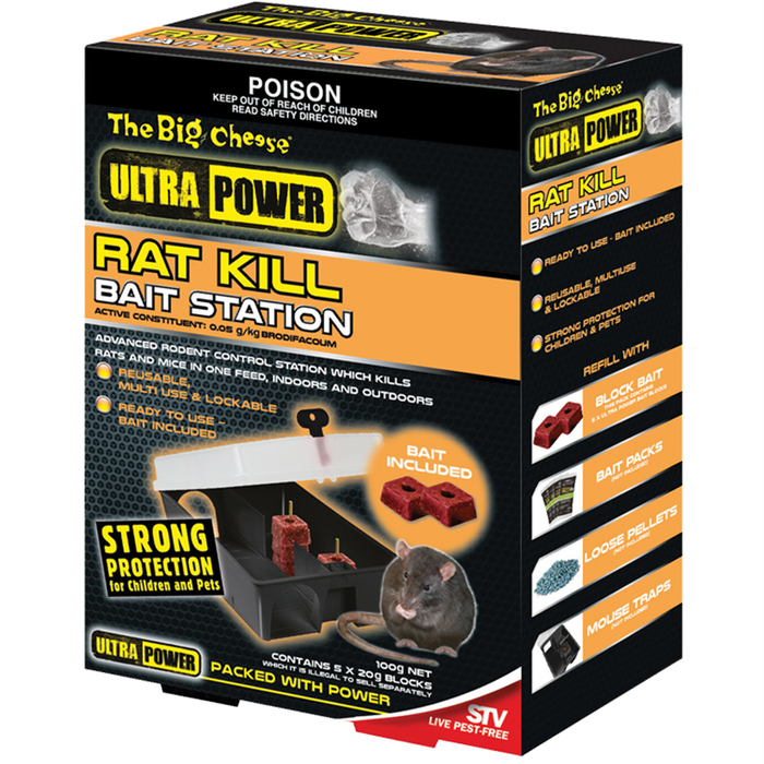 The Big Cheese 100g Ultra Power Rat Kill Bait Station