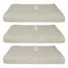 3x Bas Phillips Hayman Zero Twist Hand Towel 600gsm Cotton 60x40cm Oatmeal