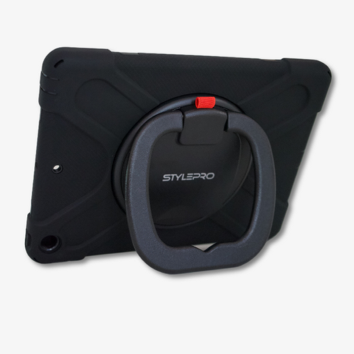 Stylepro Tough Kids Case For Ipad 9th Generation, Shockproof Cover With Rotating Stand, 10.2", Black